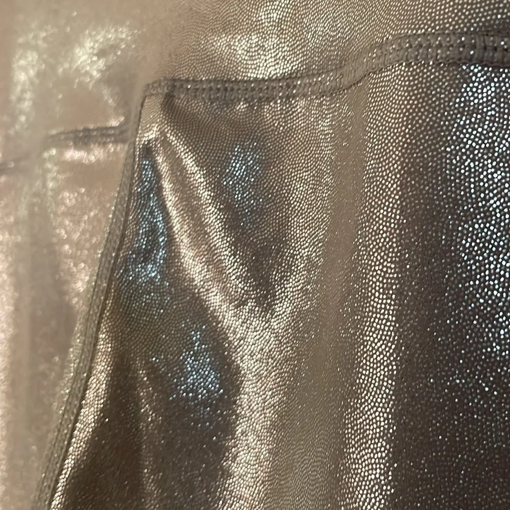 AllFenix Liquid Silver Metallic Leggings Size S